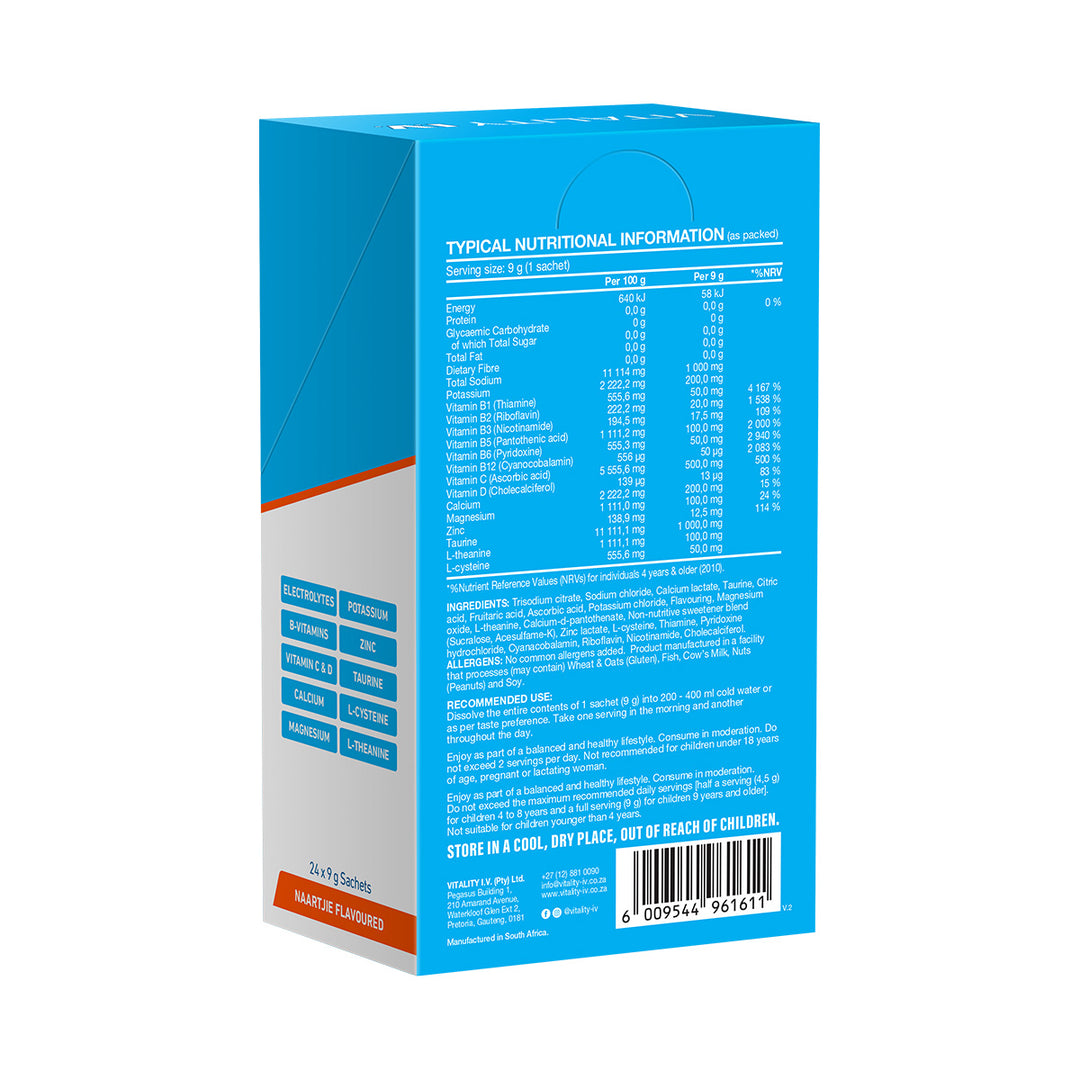 Vitality I.V. Hydration Drink Mix Naartjie - 24 Sachets