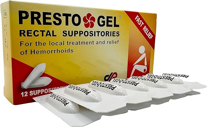 Presto Gel Suppositories - 12's