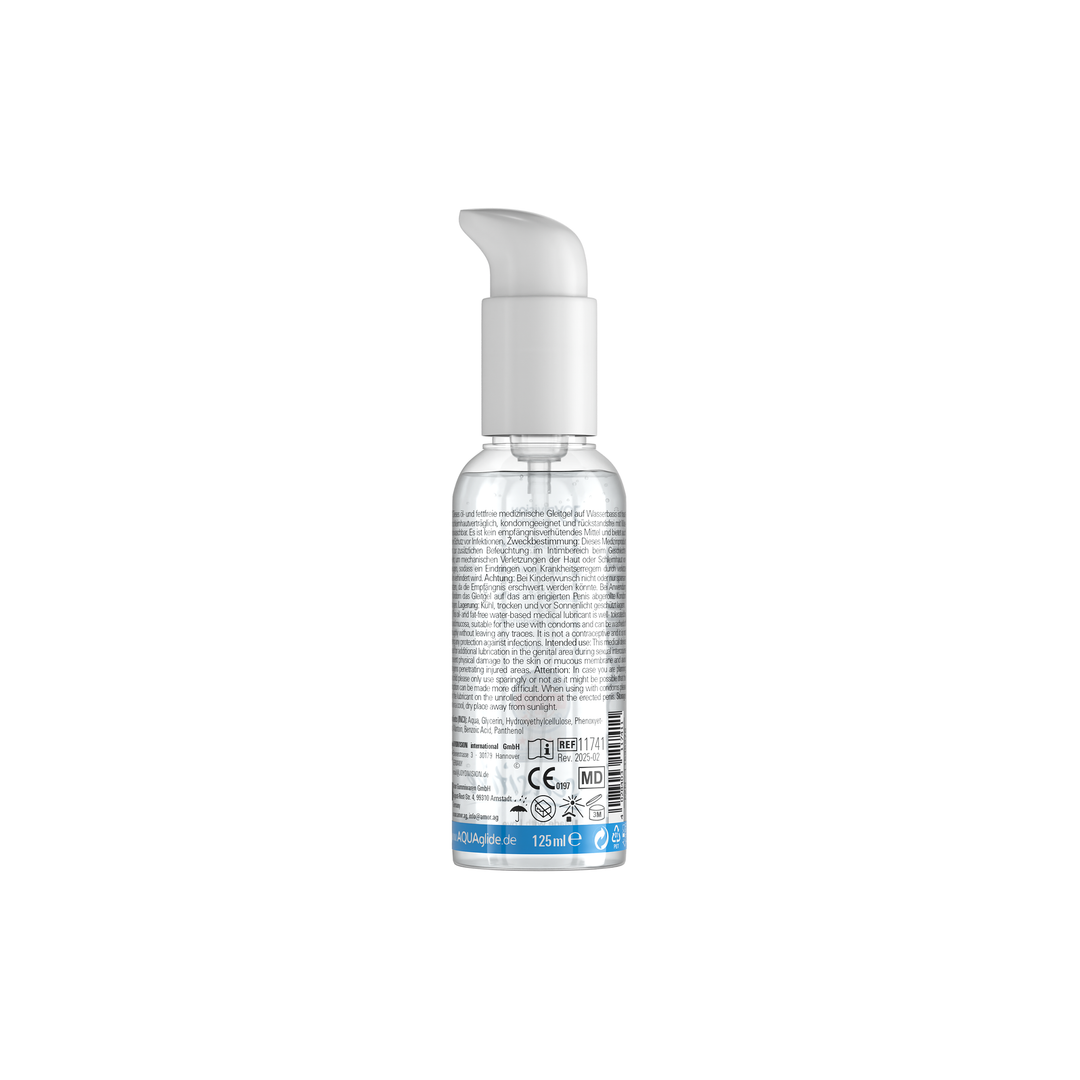 Clear spray bottle with a white pump on a white background
