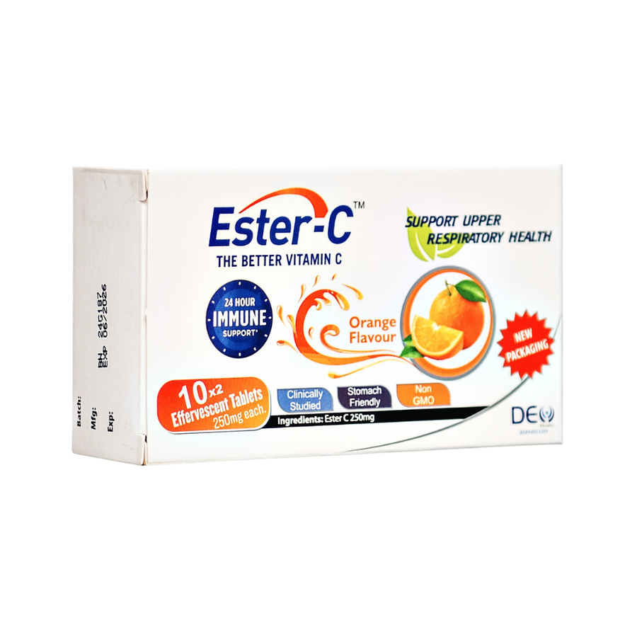 Deo Pharma Ester-C Vitamin C - 20 Effervescent Tablets - Pharma2U