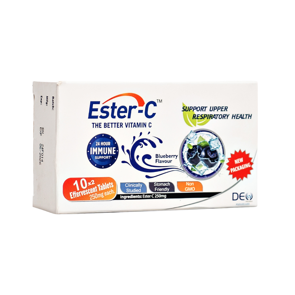 Deo Pharma Ester-C Vitamin C - 20 Effervescent Tablets - Pharma2U