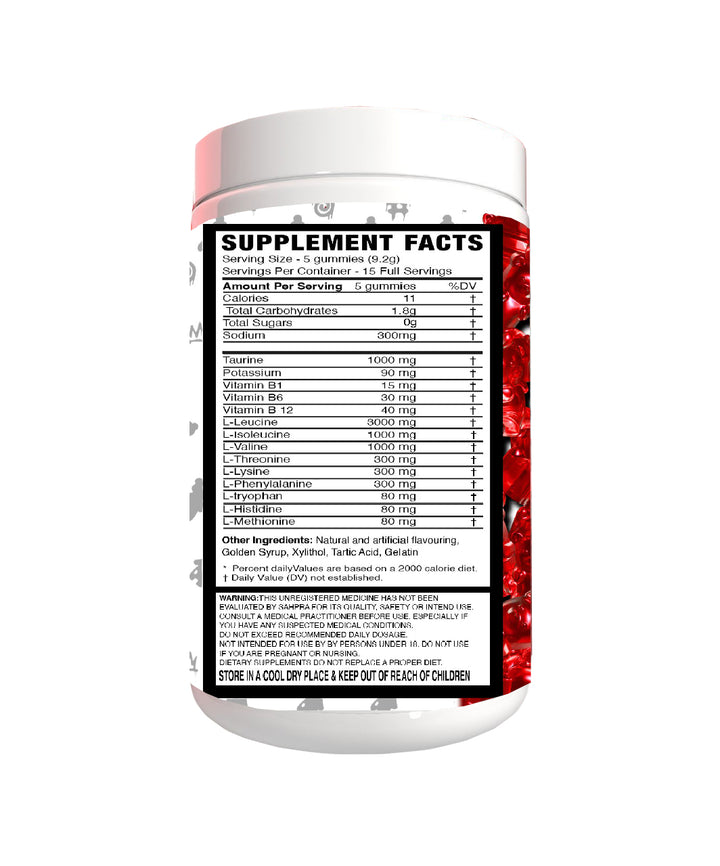 PowerBears BCAA/ EEA Tropical Fruit Gummies - 139g