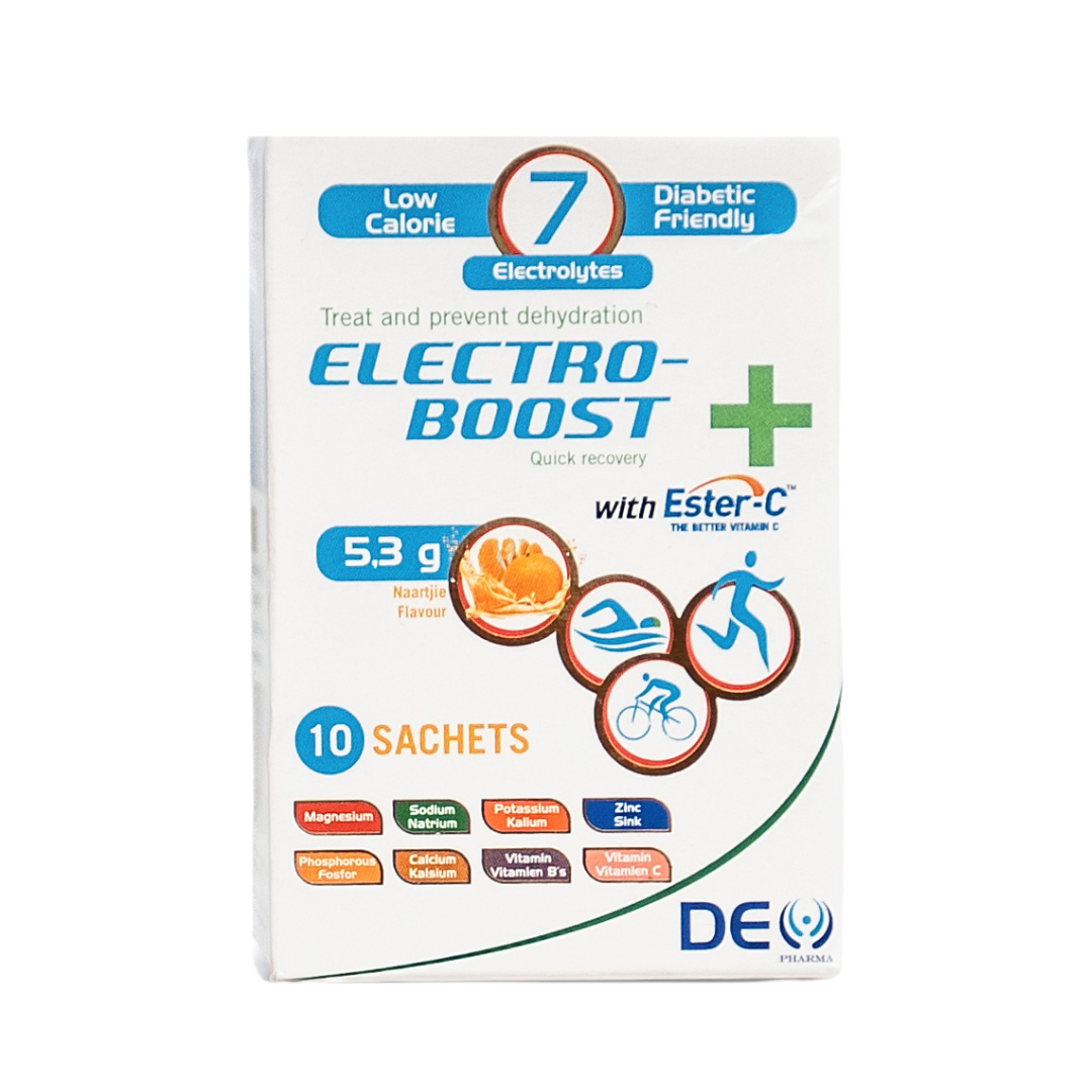 Electro-Boost + with Ester-C Naartjie  - 10 Sachets - Pharma2U