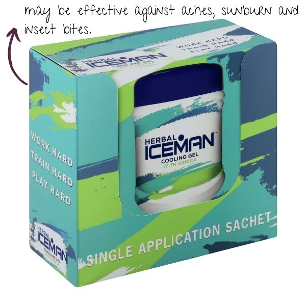 Herbal Iceman Cooling Gel with Arnica Sachets - 20's