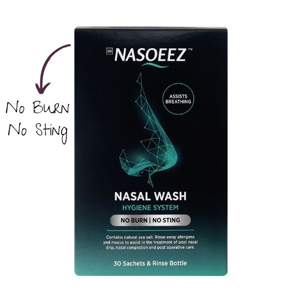 Nasoeez - 30 Sachets & 200ml Nasal Wash Bottle