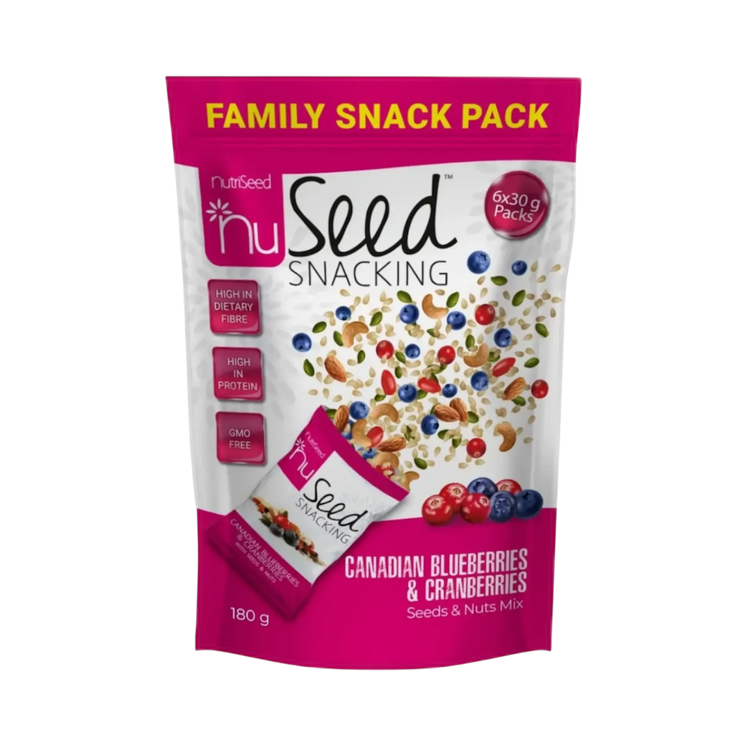 NuSeed Canadian Blueberry Family Snack Pack - 6 x 30g