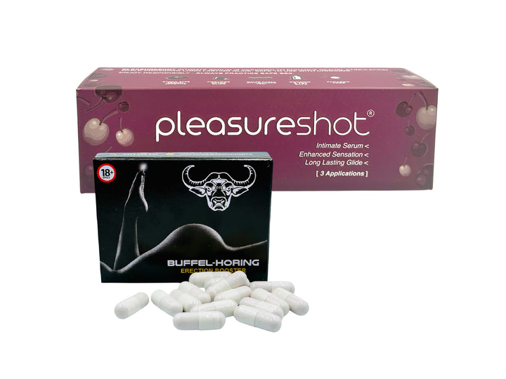 Pleasureshot 3's & Buffel-Horing 15 Capsules Combo