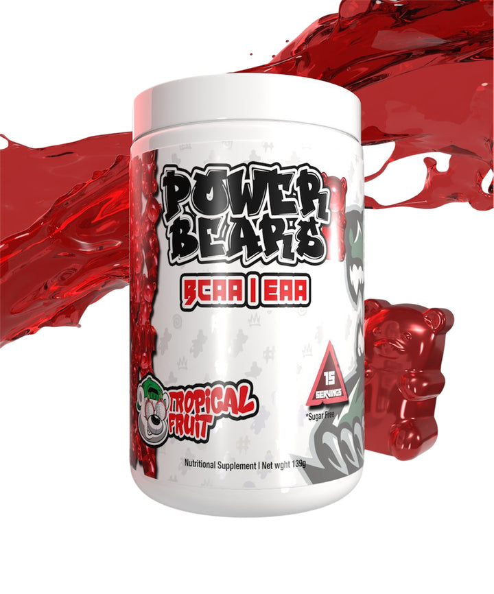 PowerBears BCAA/ EEA Tropical Fruit Gummies - 139g