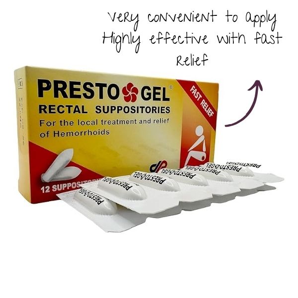 Presto Gel Suppositories - 12's