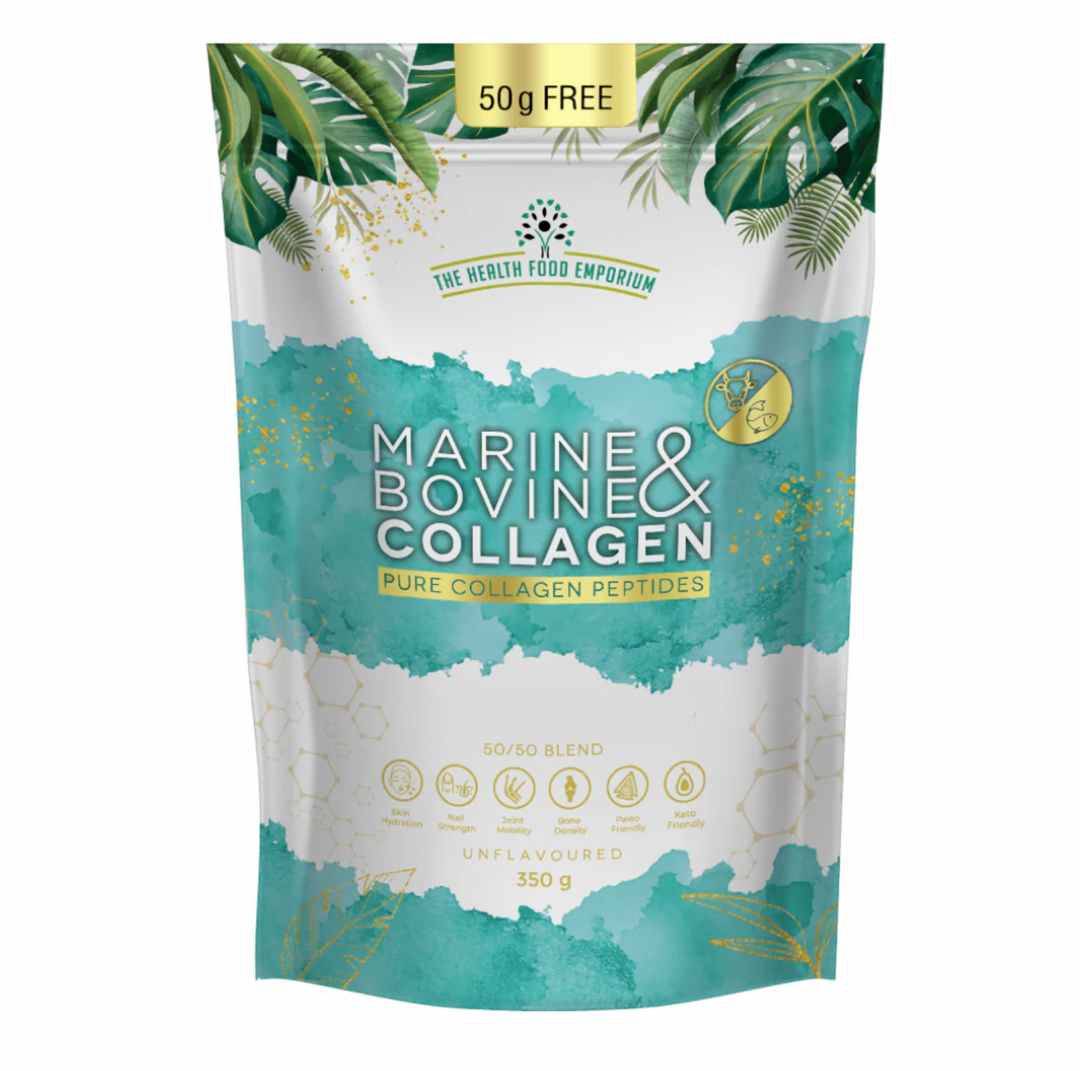 The Health Food Emporium Collagen Blend Bovine & Marine Unflavoured - 350g + 50g FREE