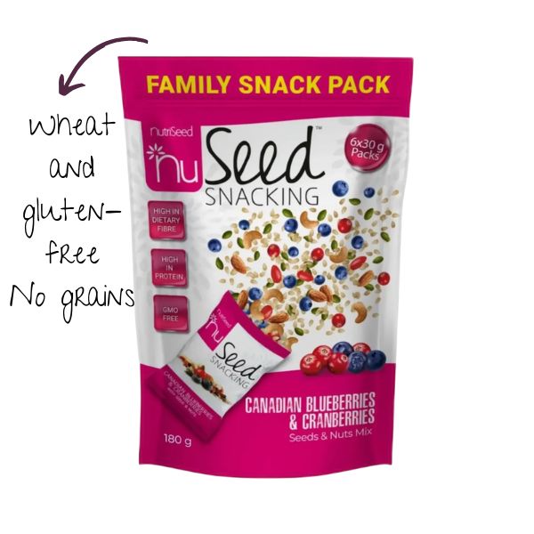 NuSeed Canadian Blueberry Family Snack Pack - 6 x 30g