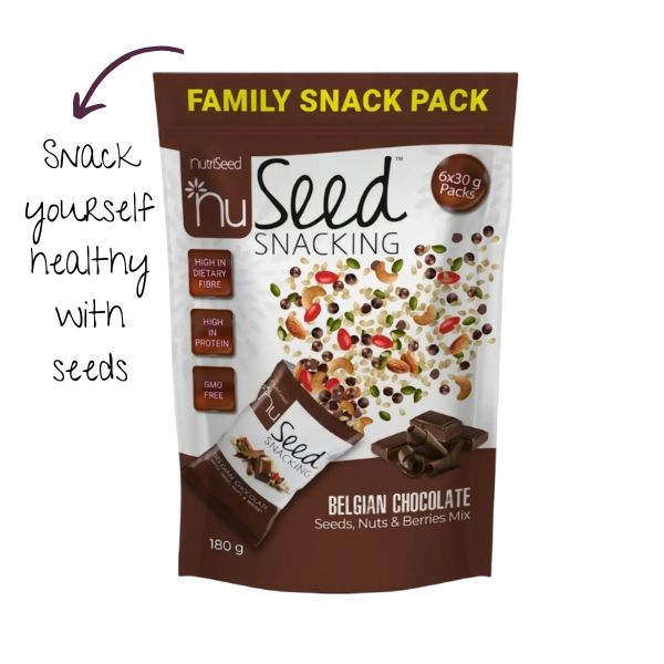 NuSeed Belgian Dark Chocolate Family Snack Pack - 6 x 30g