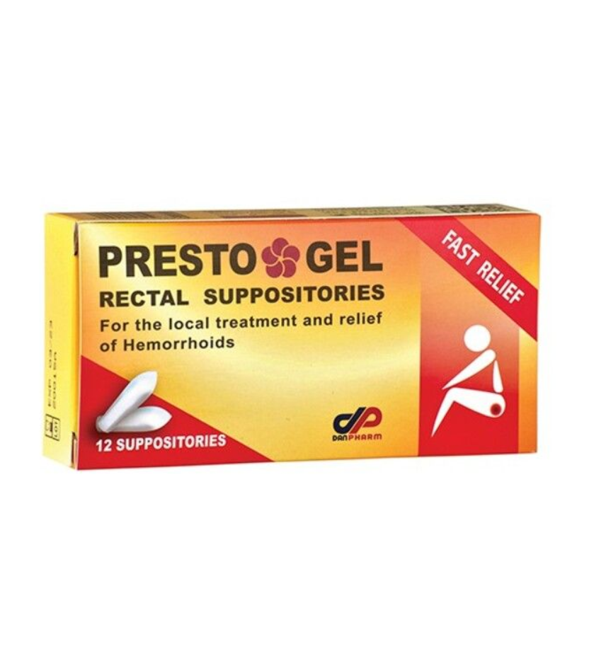 Presto Gel suppositories 12's - Pharma2U