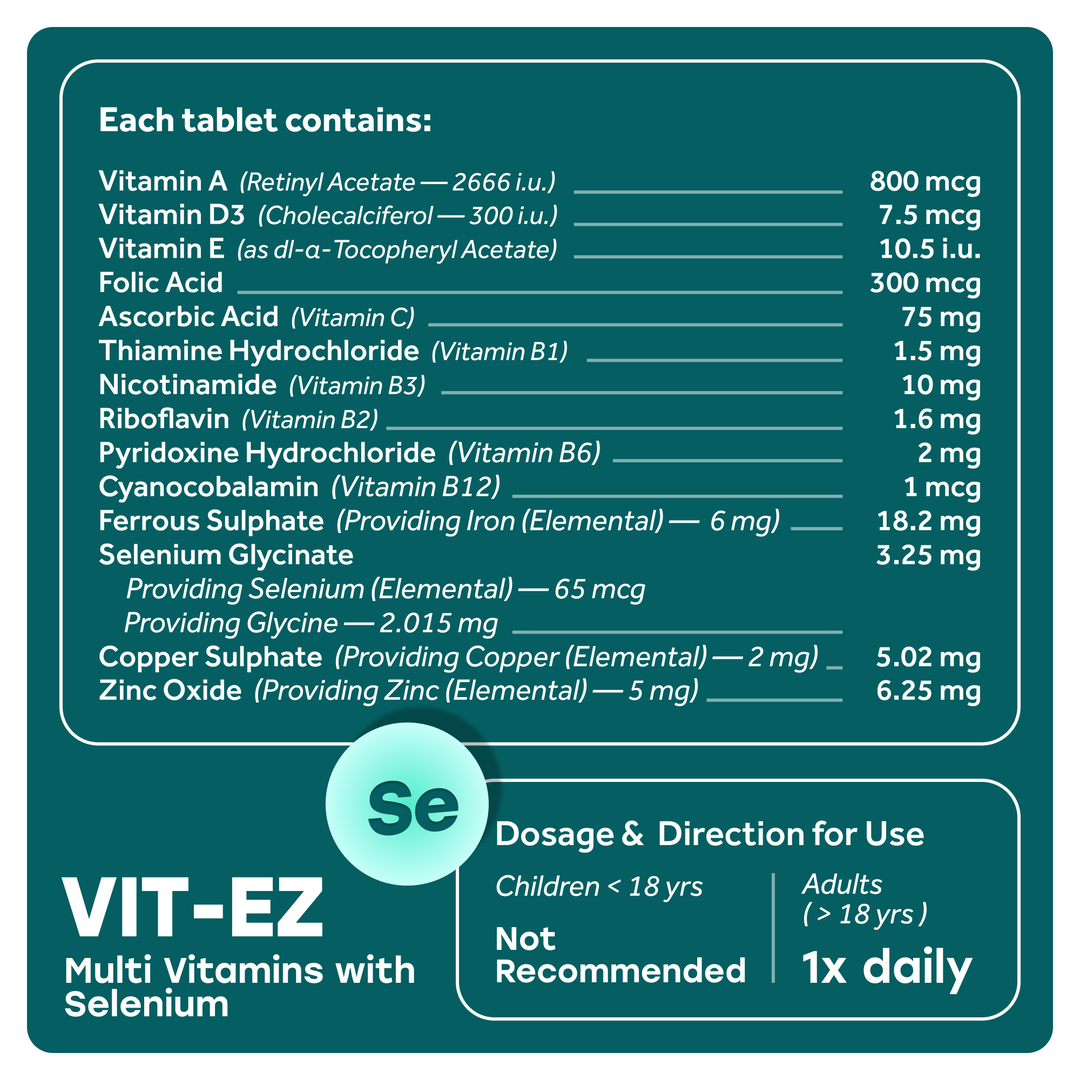 Bodivite Vit-Ez with Selenium - 100 Tablets