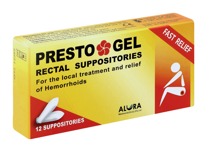 Presto Gel Suppositories - 12's